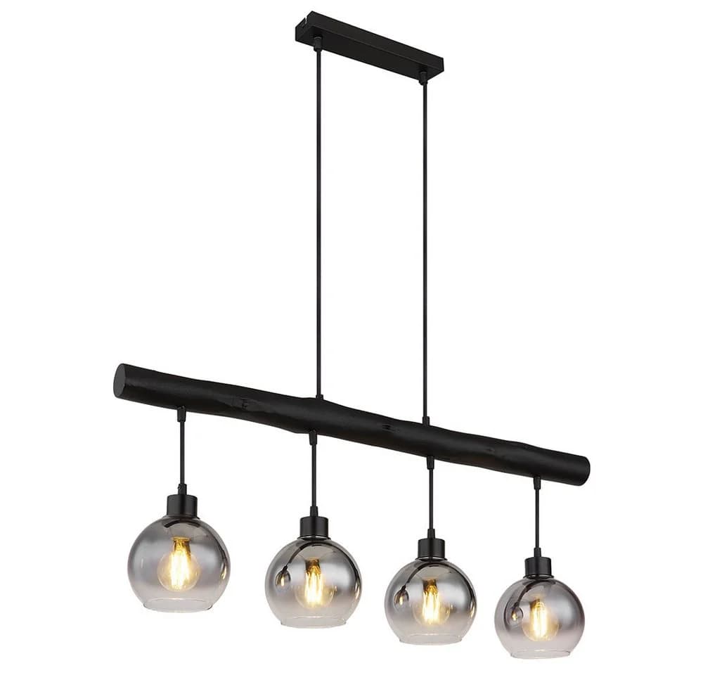 GLOBO LIGHTING Hängeleuchte Holzbalken Retro Holz