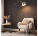 GLOBO LIGHTING Stehlampe Bogenstehlampe 150 cm Nickel Matt Bild 2