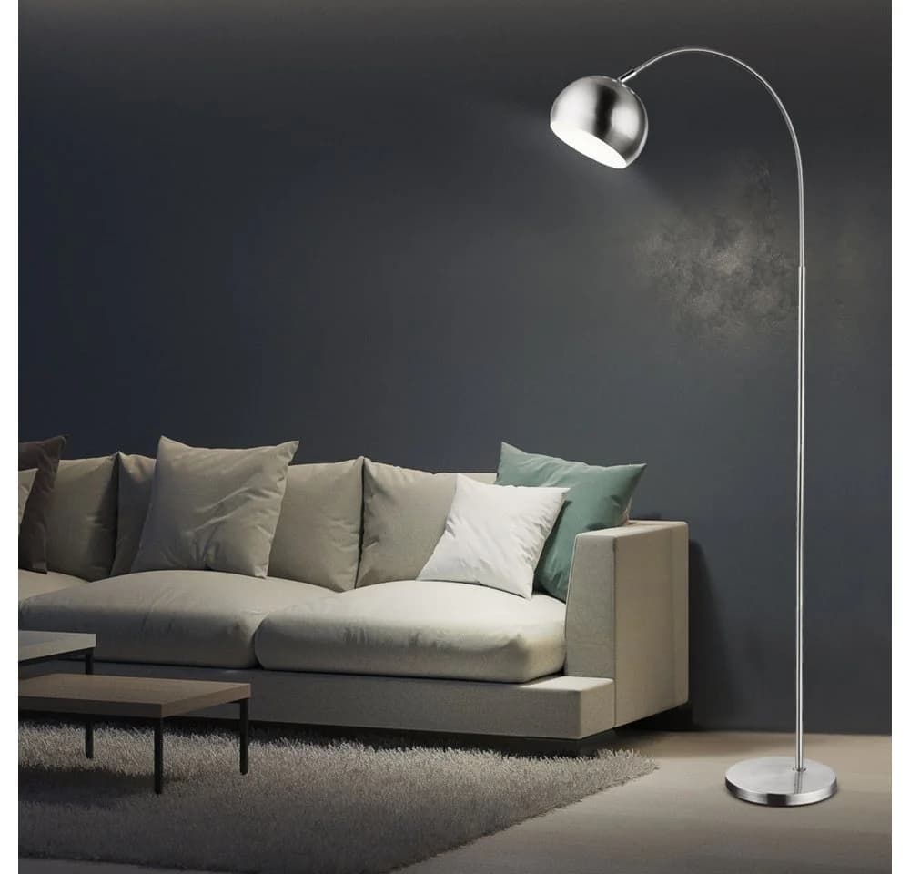 GLOBO LIGHTING Stehlampe Bogenstehlampe 150 cm Nickel Matt - Bild 4