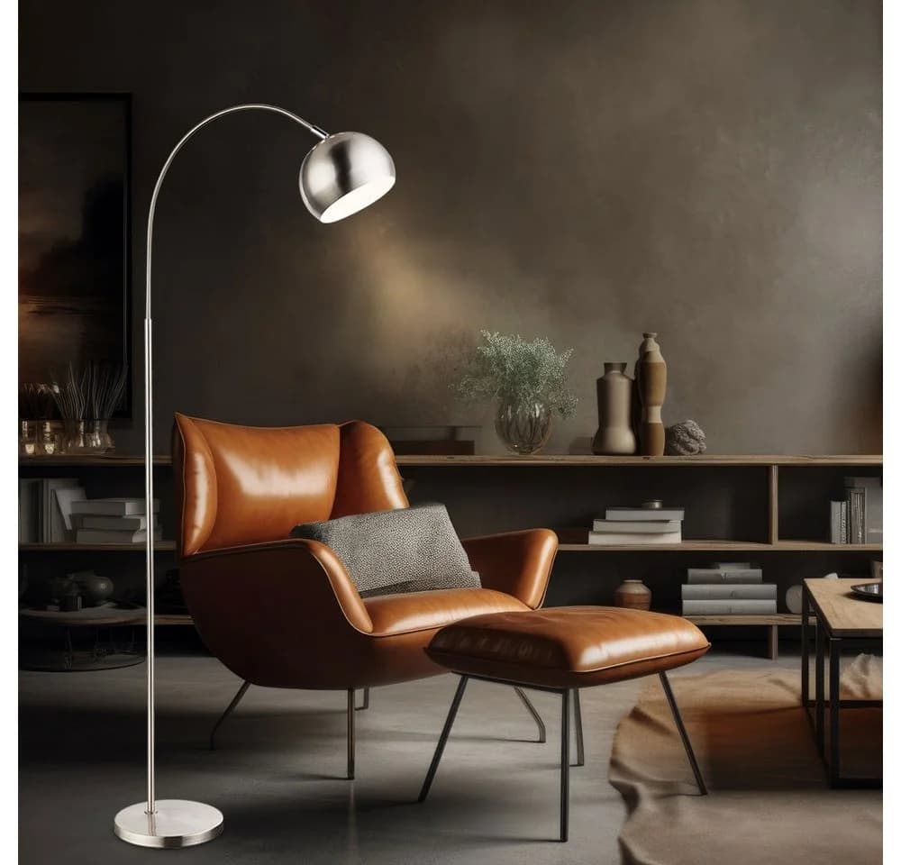 GLOBO LIGHTING Stehlampe Bogenstehlampe 150 cm Nickel Matt - Bild 5