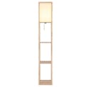GLOBO LIGHTING Stehleuchte Holz Textil Zugschalter Bild 5