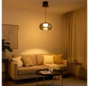 GLOBO LIGHTING LED-Hängeleuchte Rauchglas Schwarz Matt Bild 3