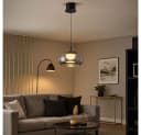 GLOBO LIGHTING LED-Hängeleuchte Rauchglas Schwarz Matt Bild 4