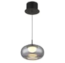 GLOBO LIGHTING LED-Hängeleuchte Rauchglas Schwarz Matt Bild 5