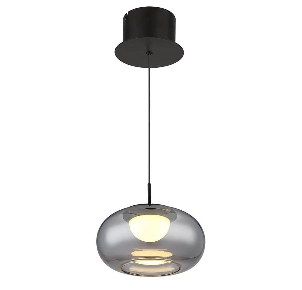 GLOBO LIGHTING LED-Hängeleuchte Rauchglas Schwarz Matt - Bild 5