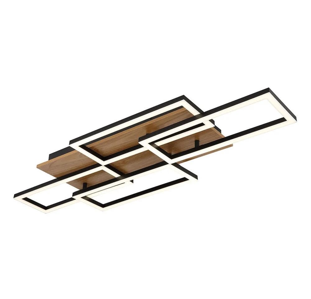 GLOBO LIGHTING LED Deckenleuchte Holzoptik Fernbedienung CCT Dimmbar