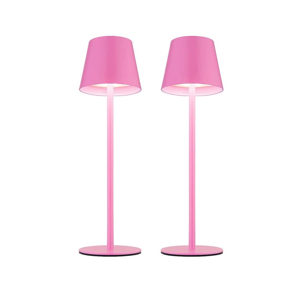 GLOBO LIGHTING LED Außen-Tischleuchte Pink Dimmbar