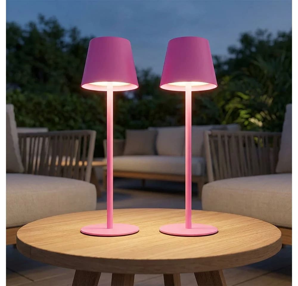 GLOBO LIGHTING LED Außen-Tischleuchte Pink Dimmbar - Bild 2