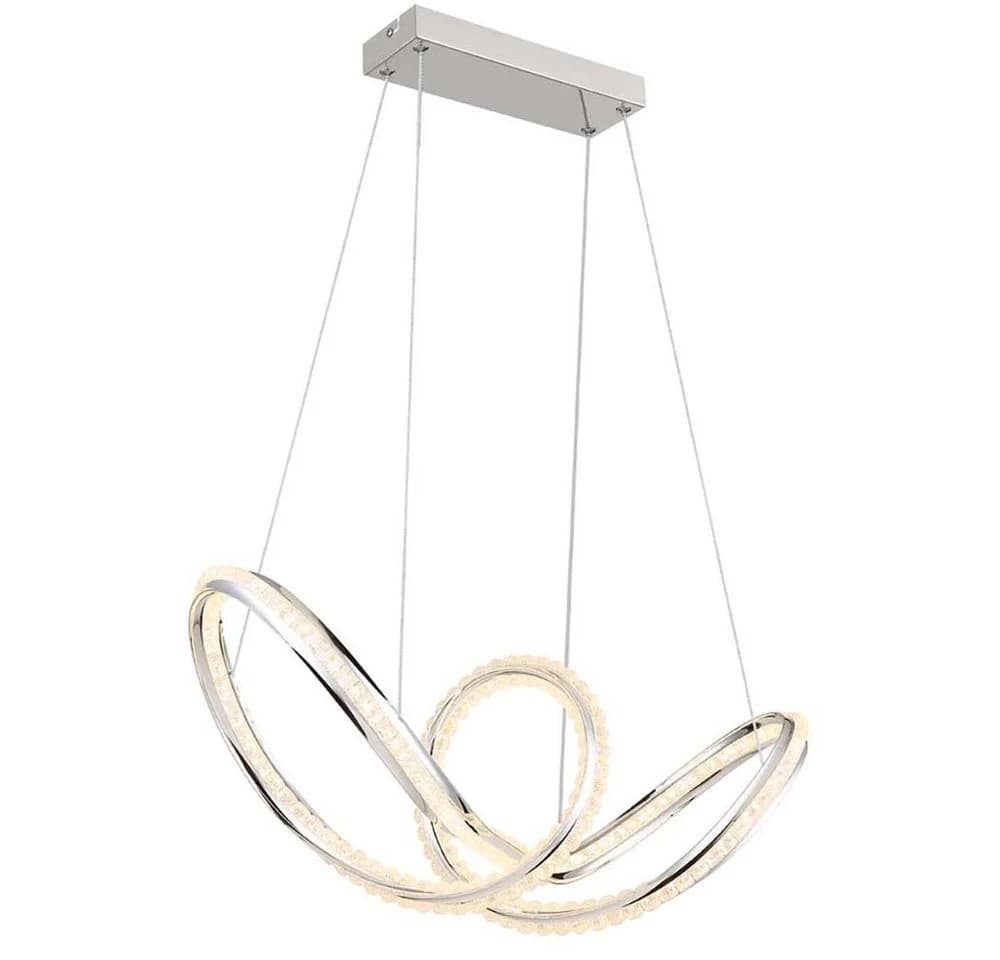 GLOBO LIGHTING LED Pendelleuchte Silber Dimmbar Fernbedienung - Bild 5
