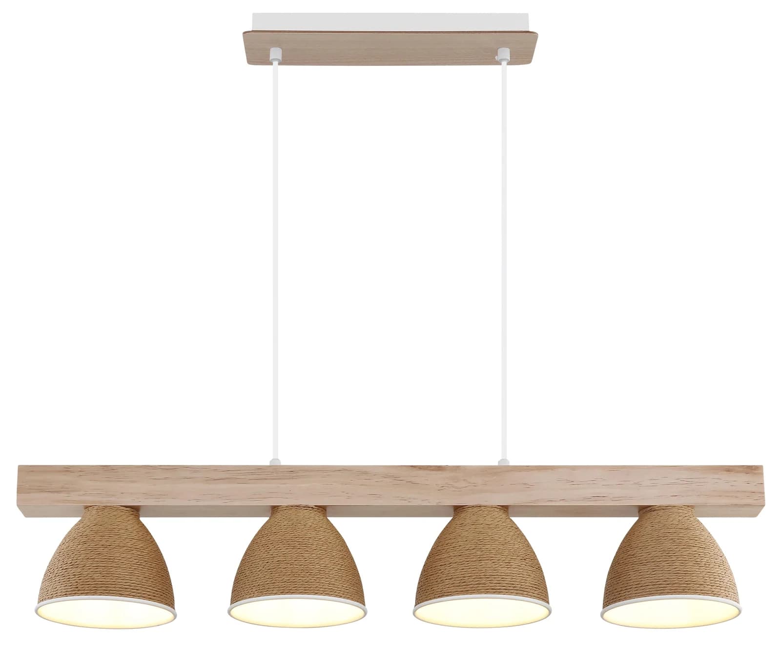 GLOBO LIGHTING Hängeleuchte LYNDON weiß matt 4x E14 höhenkürzbar