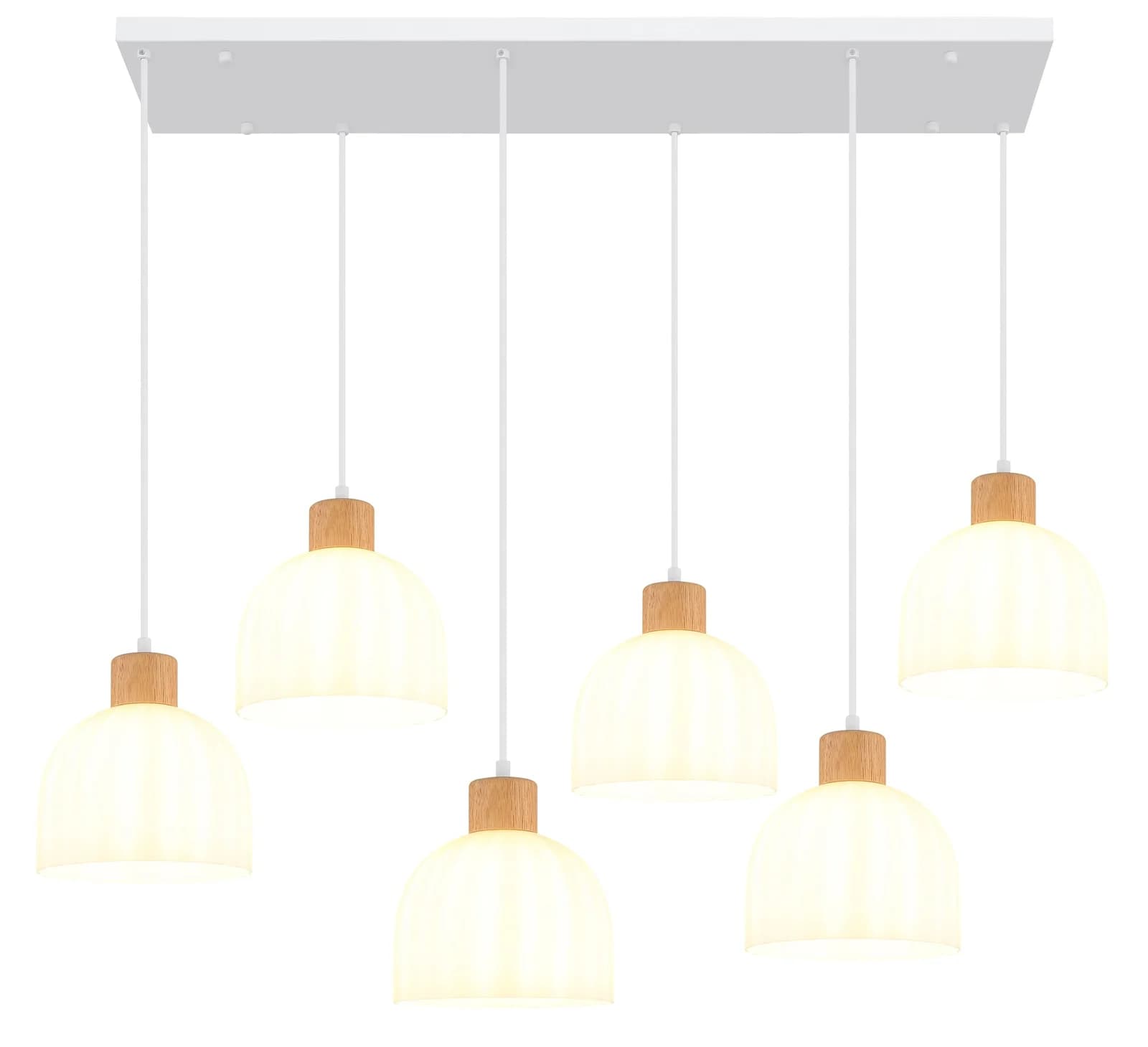 GLOBO LIGHTING Hängeleuchte SWANSON weiß matt mit Glas