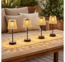 GLOBO LIGHTING Solarleuchte Kristalloptik Schwarz Warmweiß 4er Set Bild 2