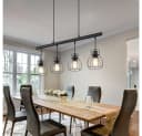 GLOBO LIGHTING LED-Hängeleuchte Industrial Schwarz mit 4x E27 Fassung Bild 2