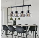 GLOBO LIGHTING LED-Hängeleuchte Industrial Schwarz mit 4x E27 Fassung Bild 5