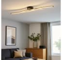 GLOBO LIGHTING LED Deckenleuchte Warmweiß Metall Schwarz Bild 3