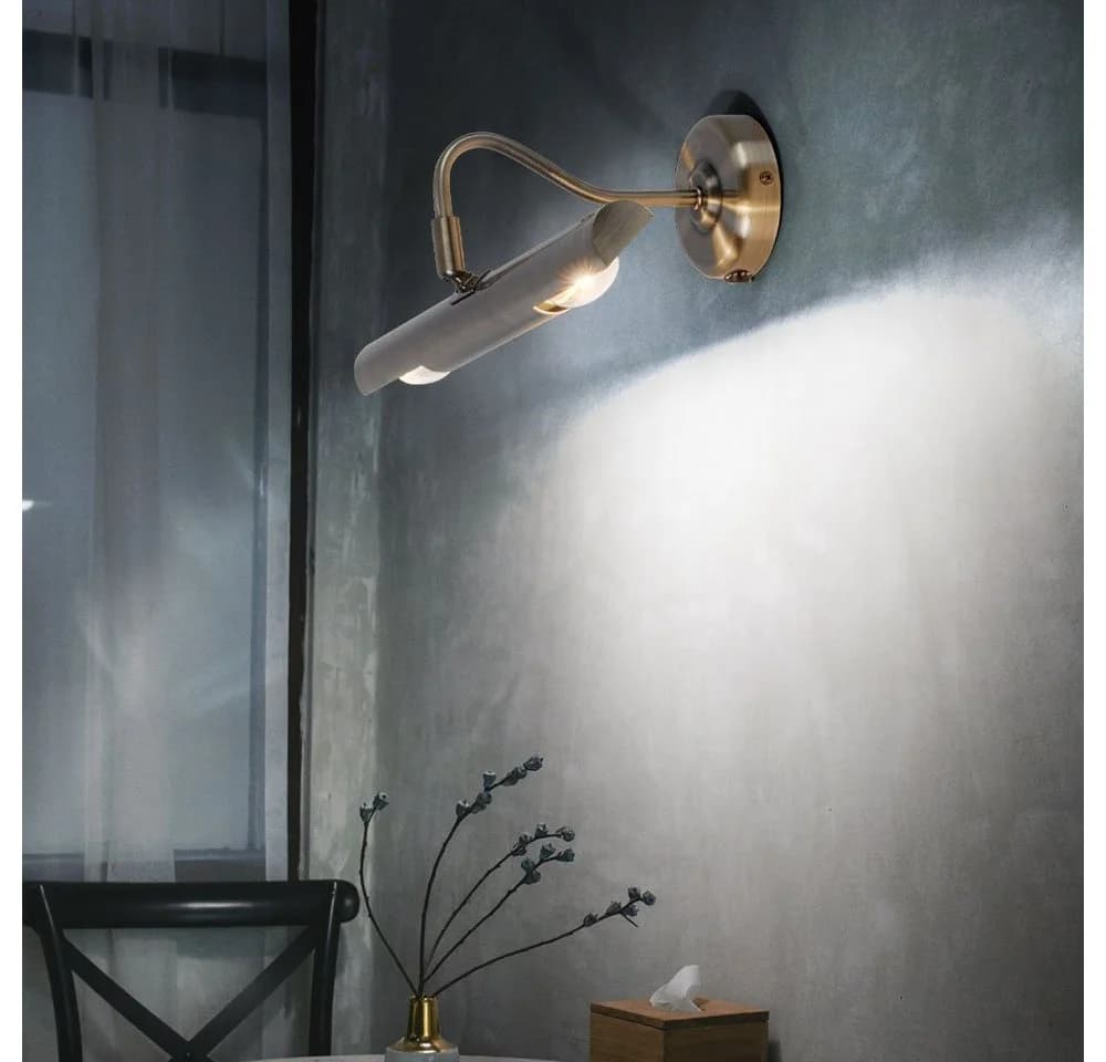 GLOBO LIGHTING Wandleuchte Messing Schlafzimmer Lampe - Bild 4