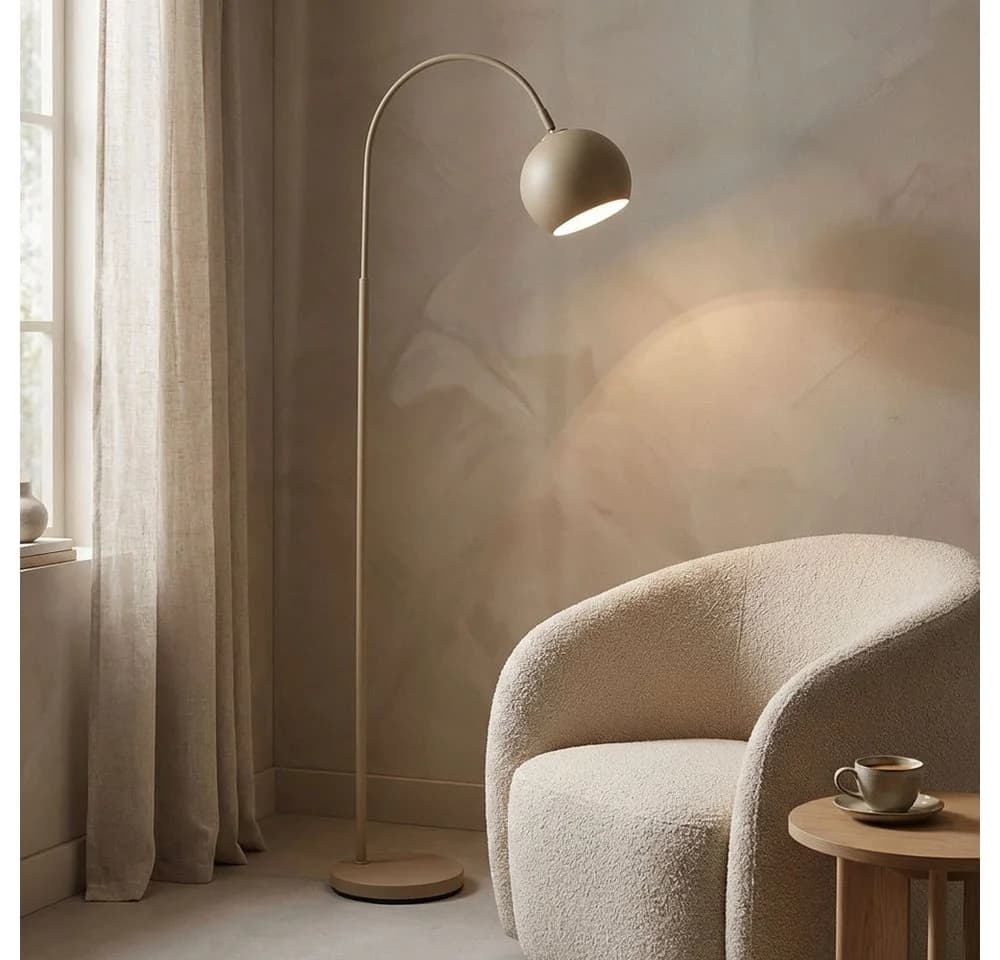 GLOBO LIGHTING Stehlampe Bogenlampe Sandfarben E27 - Bild 4
