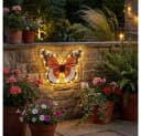 GLOBO LIGHTING Solarleuchte Schmetterling bunt LED Wandleuchte Außen Bild 5