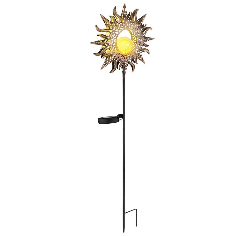 GLOBO LIGHTING Solarleuchte LED Warmweiß Metall Glas