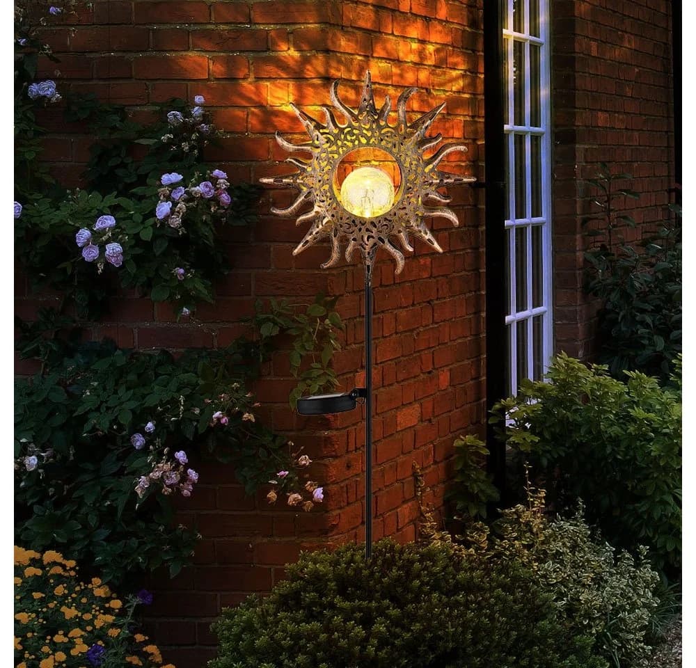 GLOBO LIGHTING Solarleuchte LED Warmweiß Metall Glas - Bild 3