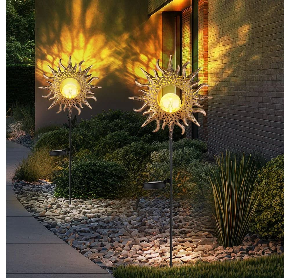 GLOBO LIGHTING Solarleuchte LED Warmweiß Metall Glas - Bild 5