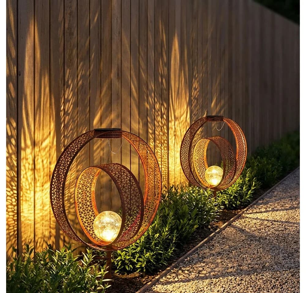 GLOBO LIGHTING Solarleuchte Orientalisch Braun 2er Set - Bild 2