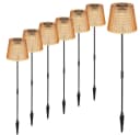 GLOBO LIGHTING LED Solarleuchte Kristalllampe Schwarz Amber 6er Set Bild 1
