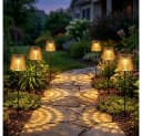 GLOBO LIGHTING LED Solarleuchte Kristalllampe Schwarz Amber 6er Set Bild 2