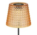 GLOBO LIGHTING LED Solarleuchte Kristalllampe Schwarz Amber 6er Set Bild 5