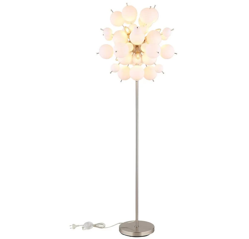 GLOBO LIGHTING Stehlampe Nickel-matt Glaskugeln - Bild 5