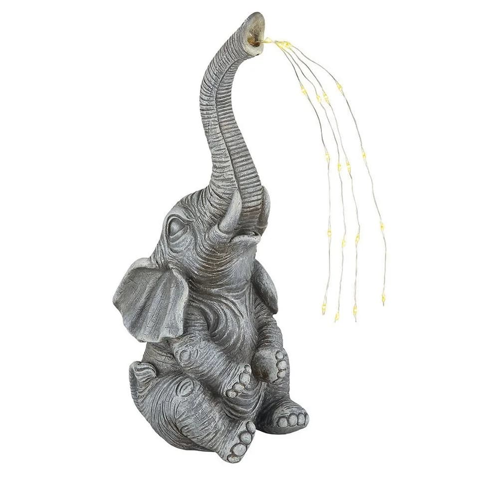 GLOBO LIGHTING LED Solarleuchte Elefant grau