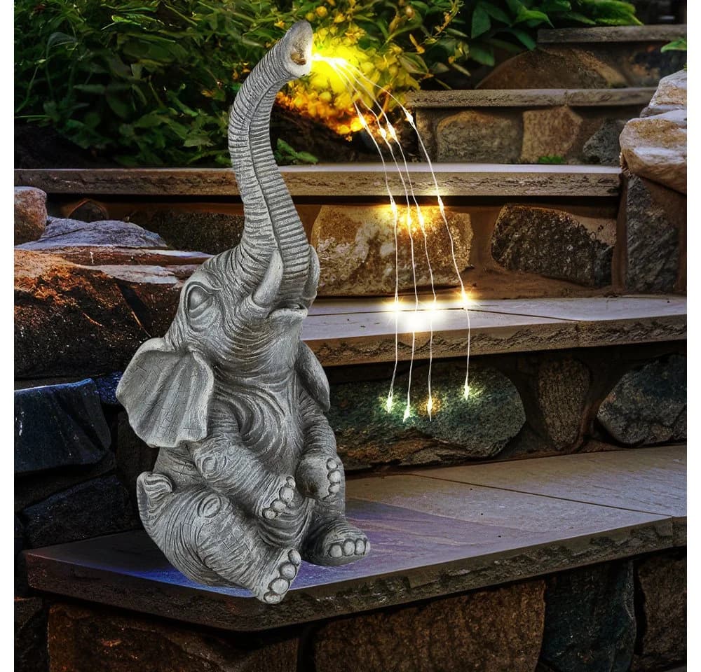 GLOBO LIGHTING LED Solarleuchte Elefant grau - Bild 4