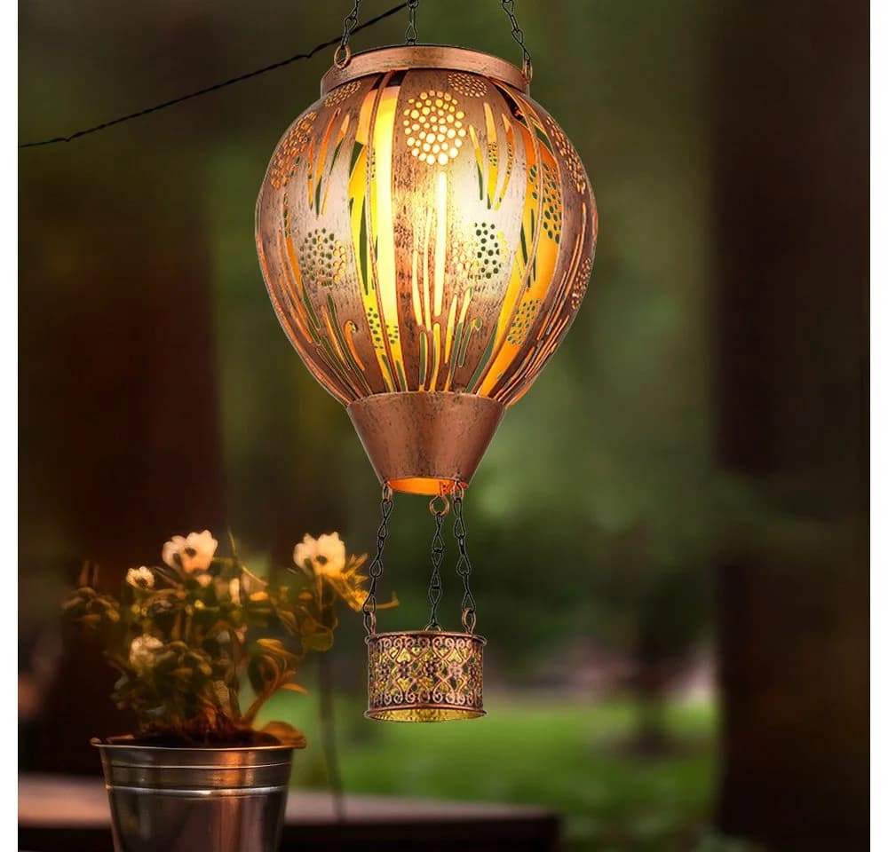 GLOBO LIGHTING Gartenleuchte LED Warmweiß Heißluftballon-Design
