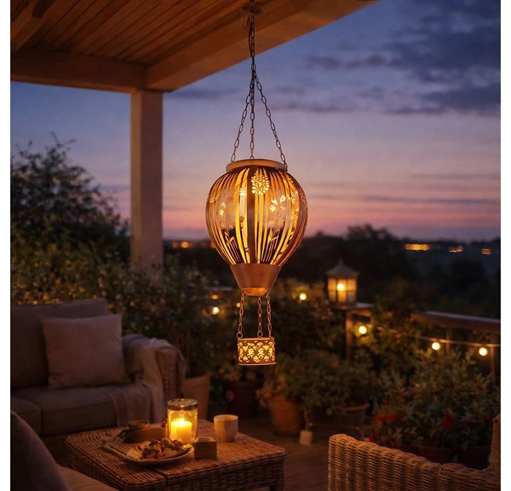GLOBO LIGHTING Gartenleuchte LED Warmweiß Heißluftballon-Design - Bild 5