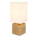 GLOBO LIGHTING Tischleuchte Weiß Holz E27 Bild 1