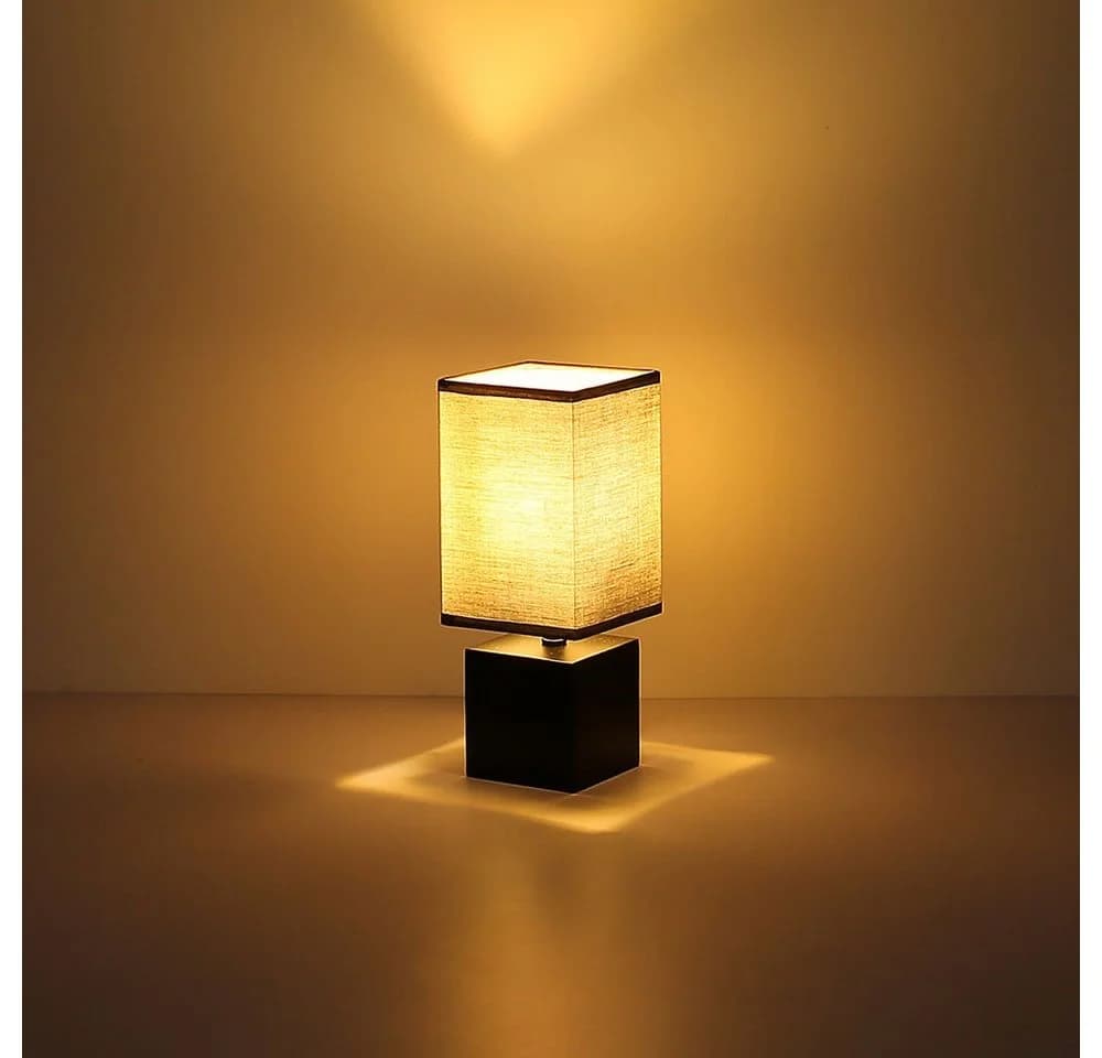 GLOBO LIGHTING Tischleuchte Weiß Holz E27 - Bild 5