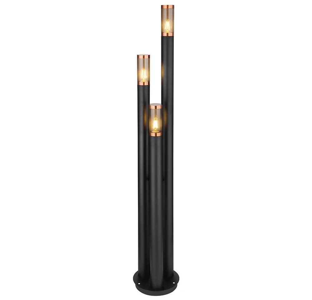 GLOBO LIGHTING LED Außen-Stehlampe Edelstahl Schwarz 170 cm