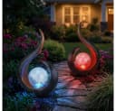 GLOBO LIGHTING LED Solarleuchte Schwarz RGB Farbwechsel 2er Pack Bild 2