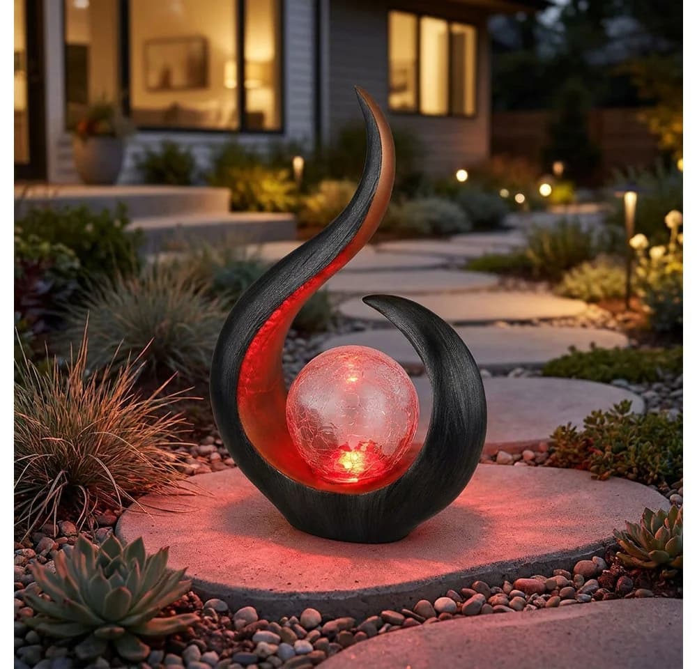 GLOBO LIGHTING LED Solarleuchte Schwarz RGB Farbwechsel 2er Pack - Bild 4