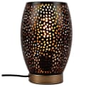 GLOBO LIGHTING Tischleuchte Design Tisch Lampe Wohn Arbeits Zimmer Dekor Stanzungen Leuchte Gold Bild 1
