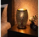 GLOBO LIGHTING Tischleuchte Design Tisch Lampe Wohn Arbeits Zimmer Dekor Stanzungen Leuchte Gold Bild 3