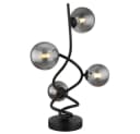 GLOBO LIGHTING LED Tischleuchte Warmweiß Tischleuchte Beistelllampe Nachttischlampe LED Glas Rauchfarbe Bild 1