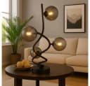 GLOBO LIGHTING LED Tischleuchte Warmweiß Tischleuchte Beistelllampe Nachttischlampe LED Glas Rauchfarbe Bild 4