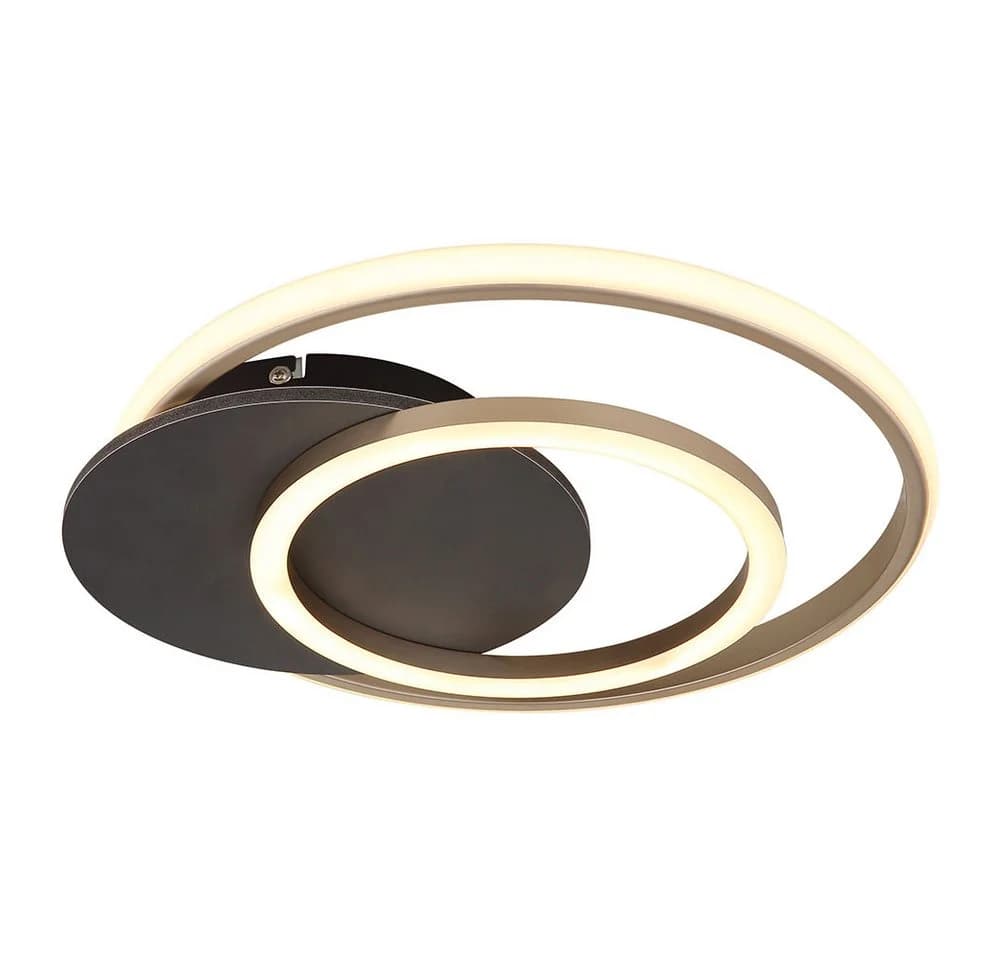 GLOBO LIGHTING LED Deckenleuchte Warmweiß Grau/Champagner