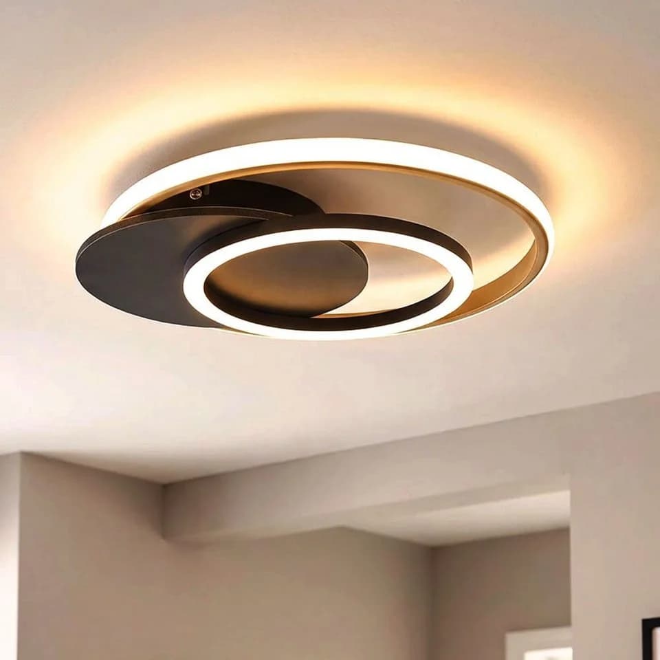 GLOBO LIGHTING LED Deckenleuchte Warmweiß Grau/Champagner - Bild 2
