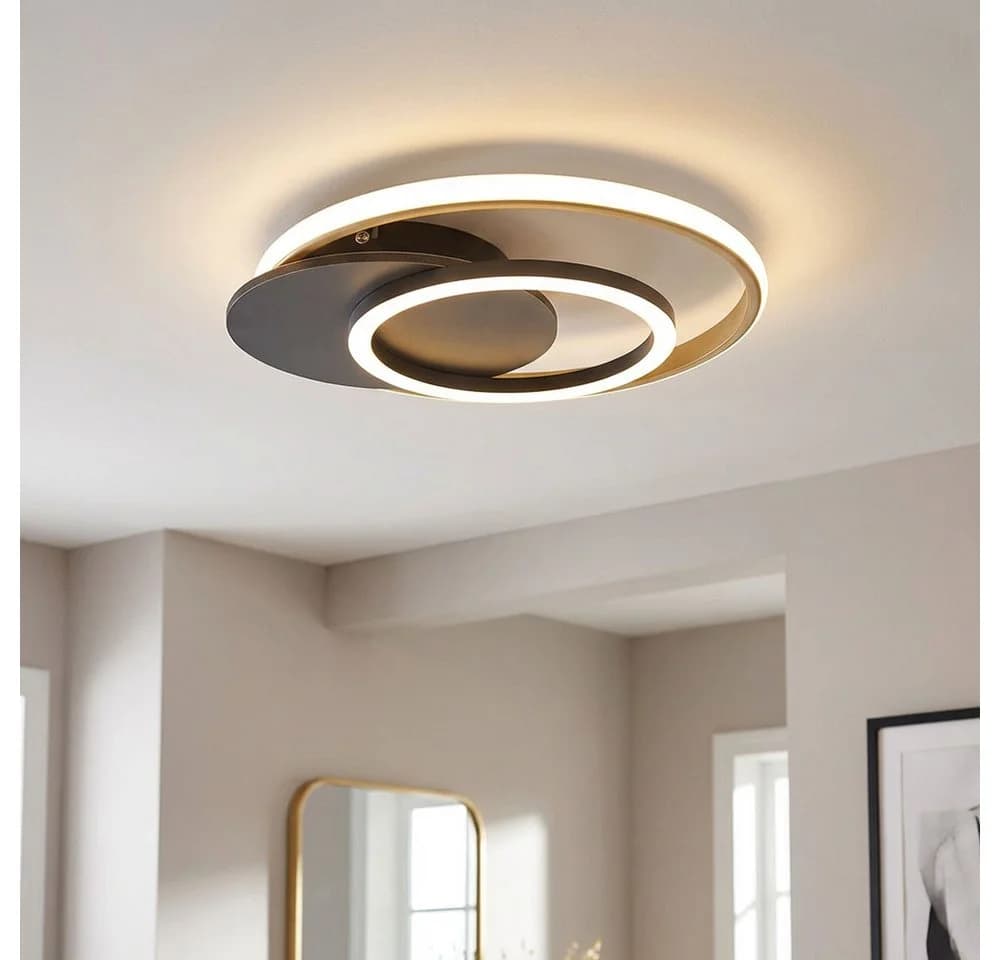 GLOBO LIGHTING LED Deckenleuchte Warmweiß Grau/Champagner - Bild 4