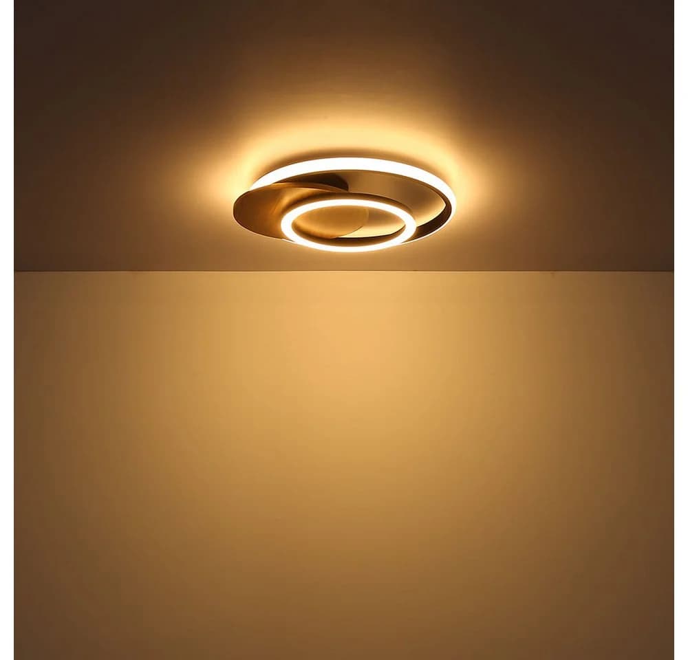GLOBO LIGHTING LED Deckenleuchte Warmweiß Grau/Champagner - Bild 5