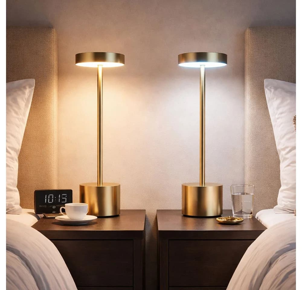 GLOBO LIGHTING LED Tischleuchte 2er Set Gold Touchdimmer CCT - Bild 3