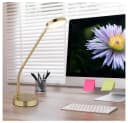 Tischleuchte SILVIO Messingfarben Metall Acryl Touchdimmer Bild 1