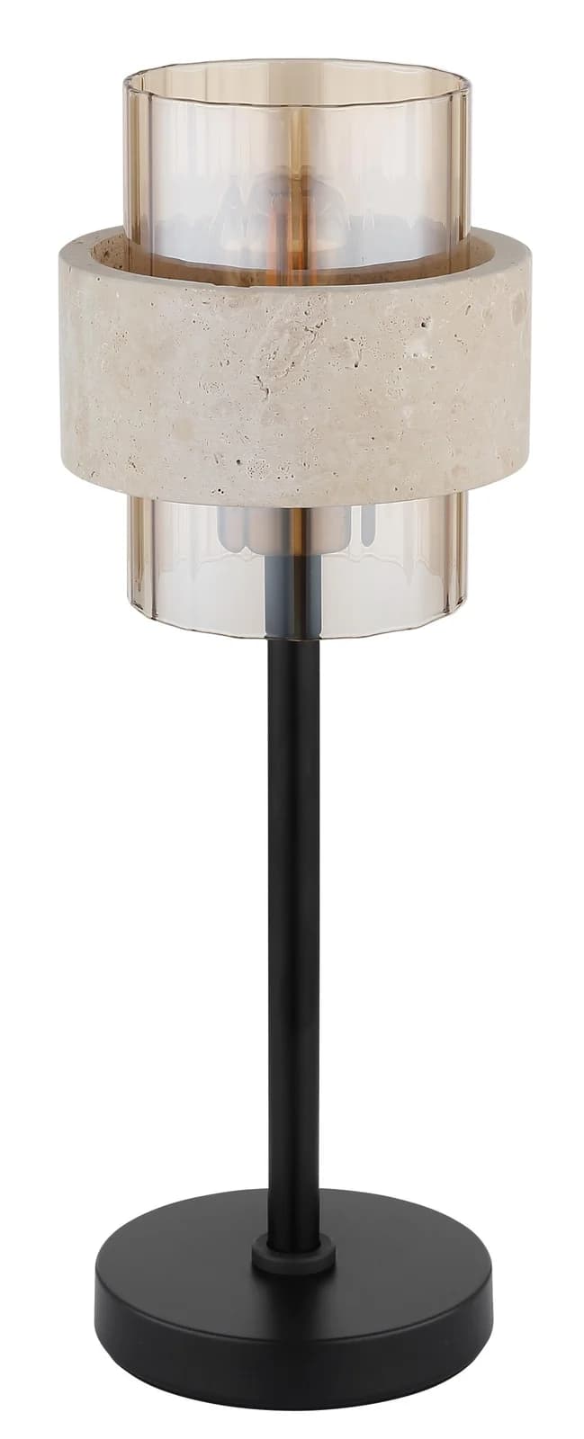 GLOBO LIGHTING Tischleuchte DAREN Schwarz Matt Vintage